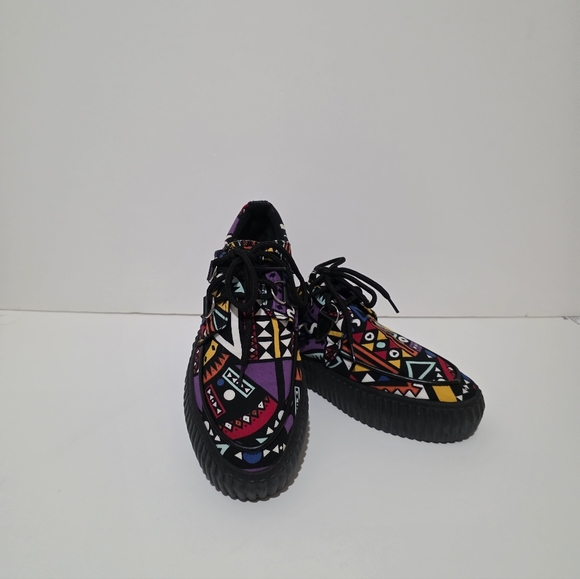 BOHEMIAN CANVAS PLATFORM SNEAKERS SIZE 8.5 - Picture 7 of 8